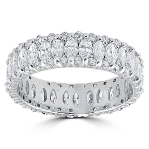 2 5/8ct Marquise Diamond Eternity Ring 14K White Gold - Picture 1 of 5