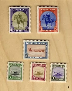 GREENLAND 🏝️1945 SCARCE🔥 Elegant Second Definitive Set—MLH/VF - Picture 1 of 4