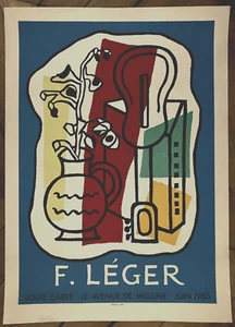 Fernand Léger affiche originale lithographie 53 cubisme abstract art Louis Carré - Imagen 1 de 6
