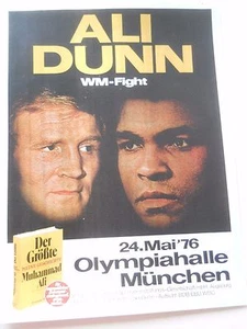 Muhamm Ali vs Dunn - poster ristampa - maggio 1976 - Olympiahalle Miunchen - Foto 1 di 1
