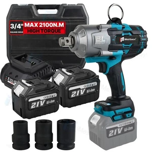 Brushless Cordless 3/4" High Torque Electric Impact Wrench 1549Ft-lbs(2100Nm) 8A - Picture 1 of 18
