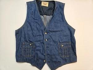 Chaleco Denim Vintage Separate-Lees by Lee Para Hombre AZUL Talla 46 R Hecho en EE. UU. - Imagen 1 de 13