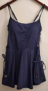 Women's Anne Cole Studio Bathing Suit Sz 10 One Piece Skirt Swim Dress Navy NWT - Picture 1 of 9