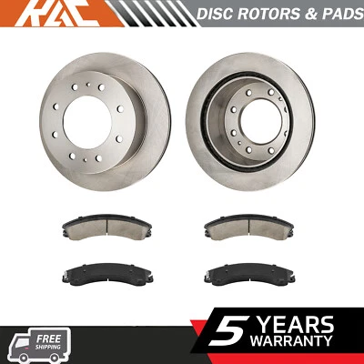 Rotores de freno de disco traseros y pastillas de cerámica 6 piezas para GMC Sierra 3500 HD 2011-2019 Foto 1 de 4
