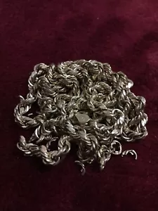 10kt Yellow Gold Rope Chain Scrap Lobster Lock Over 9 Grams - Picture 1 of 11