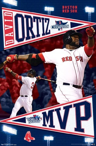 David Ortiz BIG PAPI WORLD SERIES MVP 2013 Boston Red Sox MLB Wall 22x34 POSTER Cover