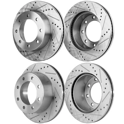 Rotores de disco de freio dianteiro e traseiro para Ford F-350 Super Duty 2005 2006 2007-2012 - Imagem 1 de 4