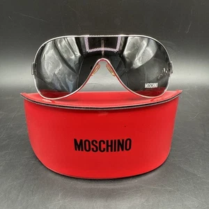 Moschino Aviator Shield Sunglasses Women’s MO5071 136-00 125 Made In Italy Love - Picture 1 of 14