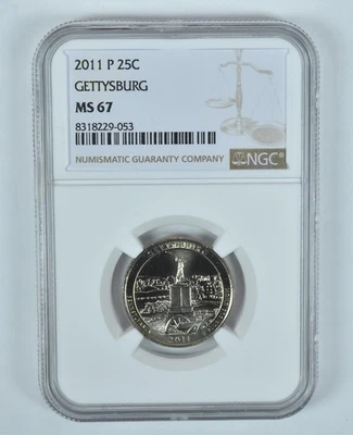 2011-P Washington Quarter Gettysburg ATB MS67 NGC *7665 - Image 1 of 4