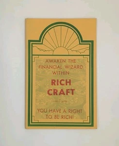 Signed! Rich Craft: Awaken The Financial Wizard Within by Janis C. Shira (1977.. - Imagen 1 de 4