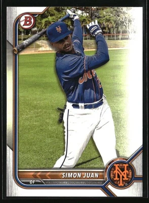 2022 Bowman Draft Simon Juan #BD-52 New York Mets - Image 1 of 2