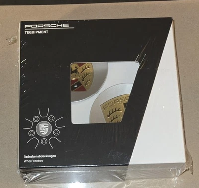 Tapas centrales originales Porsche OEM plata oro 911 Panamera Cayenne Cayman Boxster Foto 1 de 2