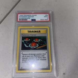 Shadowless Pokemon Center 85/102 Uncommon Base Set Pokemon Karte psa 9 - Bild 1 von 2