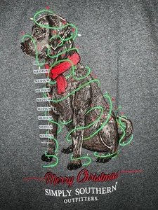 Simply Southern, Long Sleeve, T-Shirt, Christmas, Holiday Labrador, NWT, Medium - Picture 1 of 5