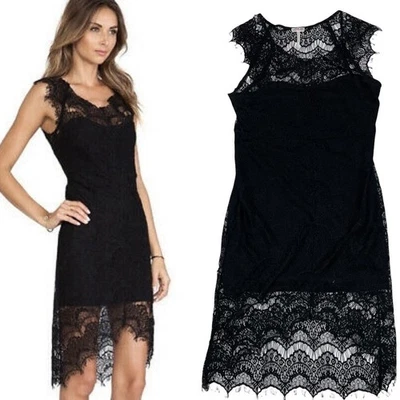 Vestido de encaje negro Intimately Free People XS sin mangas cóctel fiesta Foto 1 de 4
