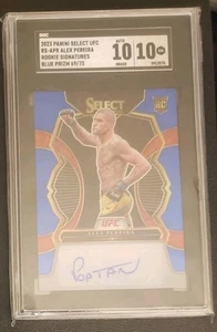 2023 PANINI SELECT UFC ALEX PEREIRA RC AUTO BLUE 69/75 SGC 10 10 - Picture 1 of 2