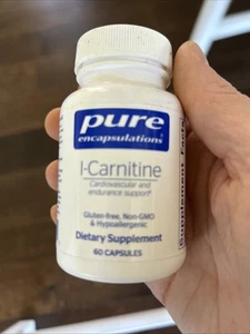 Pure Encapsulations l-Carnitine 60 Capsules Exp Date 02/2027 Sealed - Picture 1 of 4