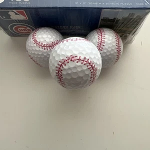 3 palline da golf con logo da baseball per divertimento o collezionismo - Foto 1 di 1