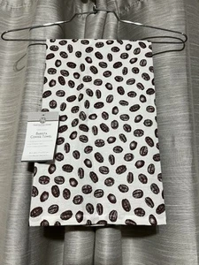 Huntington Home-White/Brown Coffee Beans28”X28”-100% Cotton-Barista Coffee Towel - Bild 1 von 5
