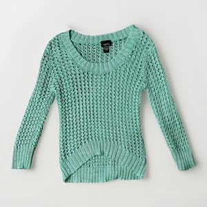 Rue 21 mint meerschaum grün Pullover Loop Strick Junior Gr. S/M Rundhals - Bild 1 von 5