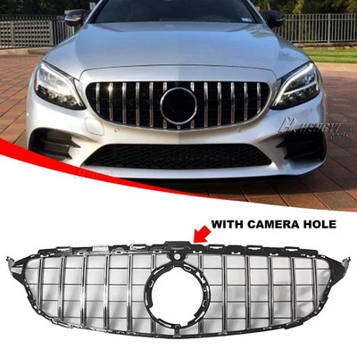 Facelift Front Bumper Grille For Mercedes-Benz W205 C Class C43 AMG 2019-2022 - Image 1 of 4