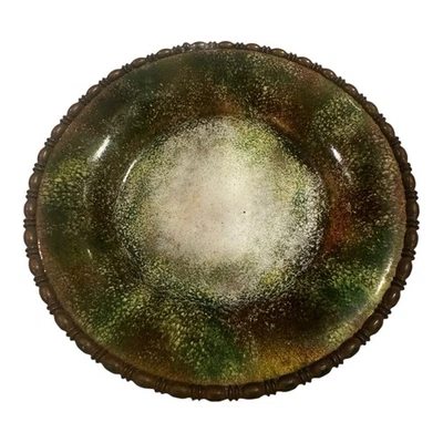 Vintage Signed Serge Nekrassoff Arts & Crafts Enamel on Copper Dish 4” SHIP FREE - Image 1 of 3