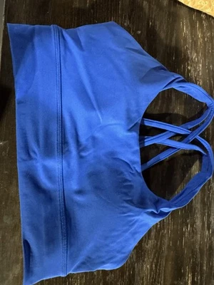 Sutiã esportivo azul cobalto interruptor costas compressão tamanho médio - Imagem 1 de 2