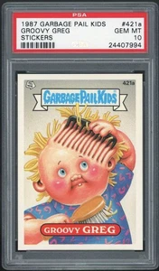1987 Topps Garbage Pail Kids 11th Series #421a Groovy Greg PSA 10 GEM MINT Os11 - Picture 1 of 2
