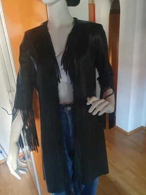 Lederdamenmantel  NICE CONNECTION schwarz Gr. 38 - Bild 1 von 4