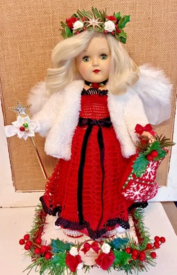 Ideal Toni Doll P-91 Vintage Recreated Into Christmas Angel - Image 1 of 4