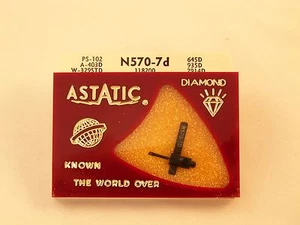 ASTATIC N570-7D record needle stylus PS-102 A-403D W-329STD 645D 935D DIAMOND - Picture 1 of 2