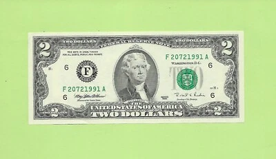 N1S .. 1995 ..UNCIRC $2  F 2072 1991 A  .... 1995  $2  F-A    NICE NOTE - Image 1 of 2