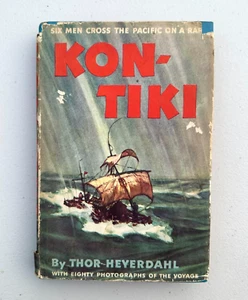 Kon-Tiki by Thor Heyerdahl - Book Club Edition 1950 Original Dustcover Hardcover - Imagen 1 de 8