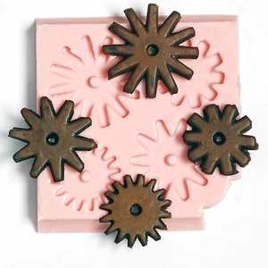 Arcillas de polímero de resina fondant molde de silicona Gear Cog arcillas metálicas (831) - Imagen 1 de 5