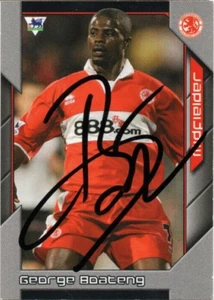 TARJETA COLECCIONABLE PREMIER STARS 2004/2005 FIRMADA POR GEORGE BOATENG + CERTIFICADO DE AUTENTICIDAD - Imagen 1 de 1