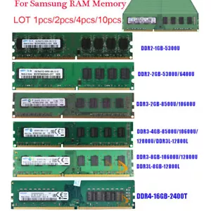 LOT Samsung 8GB 4GB 2GB 1GB 2RX8 DDR4/DDR3/DDR2 Desktop Memory RAM 288/240PIN-!` - Picture 1 of 24