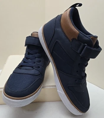 The Children's Place мальчиков синий темно-синий холст высоты верхний туфли размер 4 - Изображение 1 из 4