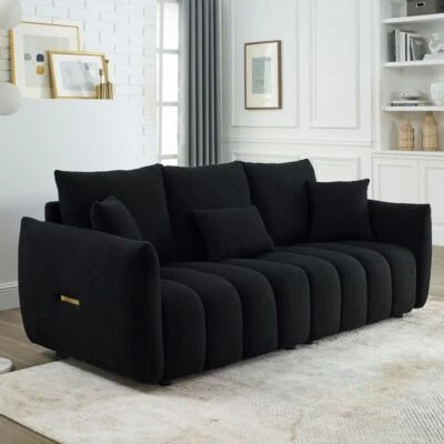 Modern Teddy Upholstered 37.8" Single Sofa/81" 3-Seater Sofa for Living Room - Image 1 of 4