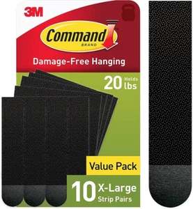 20 Lb XL Heavy Duty Picture Hanging Strips, Damage-Free Wall Hangers, 10 Pairs, - Picture 1 of 9