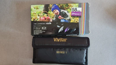 Vivitar 58mm UV, Circular Polarizer, and FLD 3-piece Filter Kit - Image 1 of 2