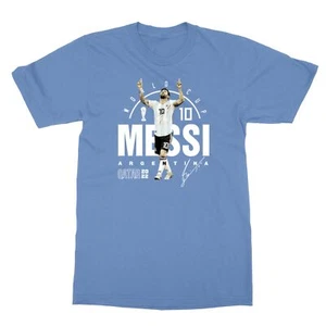 World Soccer 2022 Lionel Messi 10 Argentina Fans Unisex T-Shirt - Picture 1 of 4