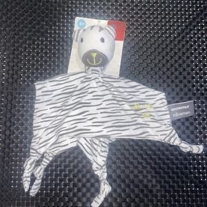 CA8 DOUDOU PLAT CARRÉ  ORCHESTRA PREMAMAN ZÈBRE BLANC GRIS RAYÉ PATTE JAUNE NEUF - Picture 1 of 3