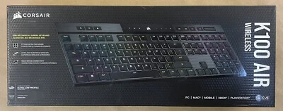 Corsair K100 Air RGB Wireless Keyboard - Black CH-913A01U-NA MX Cherry - Image 1 of 4