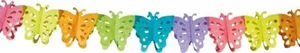 HONEYCOMB MULTICOLOURED BUTTERFLY GARLAND PARTY 6M - Picture 1 of 1