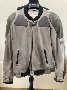 Cortech GX Air Men's LG/44 Mesh Motorcycle Jacket Gray & Black With Padding - Picture 1 of 24