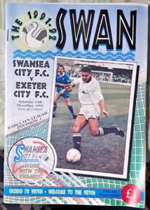 SWANSEA CITY v EXETER 14TH DECEMBER 1991 DIVISION 3 (55) - Picture 1 of 2