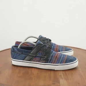 Tommy Bahama x Pendleton Sneakers Boat Shoes Blue Striped Fabric Size 9.5D - Picture 1 of 11