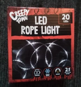 LED ROPE LIGHTS 20 led bright white  2.1m New Sweet Item - CREEPY TOWN - Picture 1 of 4