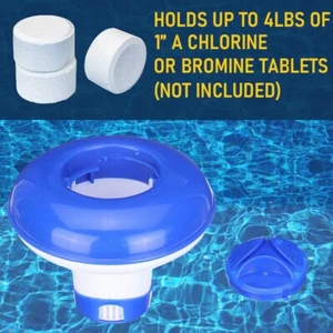 Mini Pool Floating 1.5" Chlorine/Bromine Tablet Dispenser for Pool Spa Hot Tub - Picture 1 of 11
