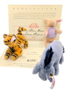 Steiff 354205 Walt Disney Winnie the Pooh Miniatura Mohair Disney Set con scatola - Foto 1 di 3